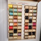 Vintage Coats   Clark   s Ont Mercerized  Boilfast Thread 54  Wood Spools Orig Box
