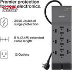 Belkin 12-outlet Surge Protector Power Strip W  12 Ac Outlets   8ft Flat Plug  U