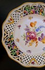 Reticulated Schumann Plate Dresden Meissen Flowers Style 10    D