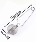 1pc Tea Filter Ball With Long Handle  Silver Stainless Steel Tea Strainer - New