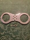 Vintage Hinged Handcuffs W 1 Key Taiwan Stainless Double Locking