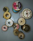 11 Vintage Wooden Thread Spools With Thread