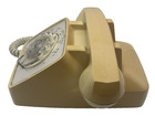 Vintage Gte Automatic Electric Telephone Cream Rotary Classic Dial Desk Phone