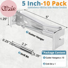 5 Inch Roofing Gutter Hangers  Quick Screw Hidden Gutter Support Brackets For Re