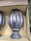 New Allen   Roth 2-pack Decorative Curtain Finials Espresso For 1-3 8    Rod