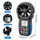Handheld Anemometer Digital Lcd Wind Speed Meter Gauge 30m s Temperature Tester