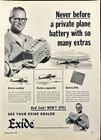1959 Exide Private Plane Battery Philadelphia Pa Vintage Print Ad
