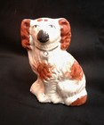 Antique Russet Red Staffordshire Spaniel Dog Figurine Seated 