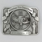Vintage 1982 Hillsboro Volunteer Fire Department Pewter Belt Buckle