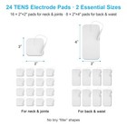 Domas 24 Pack 2x2 2x4 Tens Pads With Pad 2 X 2 Inch  2 X 4 White