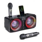Bluetooth Karaoke Machine And 2 Wireless Microphones For Adults kids Speaker