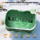 1 45 Gallon Extra-large Heated Water Bowl For Dog cat outdoor Heated Dog Bowl
