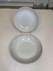 2 Denby Elements- Light Grey Pasta Bowls Excellent 