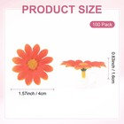 Artificial Flower Heads  2 Inch  Orange  100 Pcs - Sunflower Silk Flowers