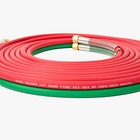 Sparc 100ft 3 16  Oxy Acetylene Grade T Hose Set   Strain Reliefs - B Fittings