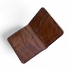 Men s Rfid Blocking Hand Crafted Cowhide Leather Card Holder Bifold Wallet Brown