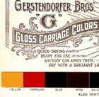 Antique 1800 s Paint Sample Trade Card Gerstendorfer Carriage Colors Sr f gp