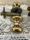 Victorian Brass Door Knobs Antique Vintage Set Of 2