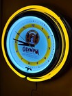 Oly Olympia Beer Washington Bar Man Cave Neon Retro Advertising Clock Sign