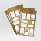 50ct Christmas Gift Tags Peel And Stick Gold - Wondershop