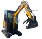 Free Ship 2025 New Agt Qnt45 Mini Excavator Digger With Wider Cab Kubota Engine