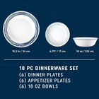 18-piece Service For 6 Dinnerware Set Triple Layer Glass And Chip Resistant