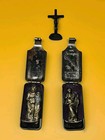 Vgt Silver Pocket Shrine St  Christopher   St  Joseph W child   Crucifix Germany