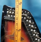 Vtg Peripole Chromaharp Sunburst Autoharp Lacquer Wood 36 String With Hard Case