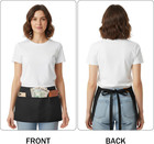 4 Pack Waitress Apron With 3 Pockets-black Server Aprons-waiter Short Half Waist