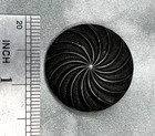 Antique Brass Button     Victorian Swirl Design  1 5  Ornate Pattern     Late 1800s