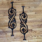 Vintage Wrought Iron Stair Railing Baluster Scroll S 36    Charleston Estate 36 Ct