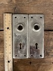 Pair Antique vintage Brass Door Plates  Backplates  Escutcheon  Knob  Back Plate