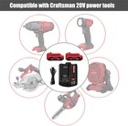 2 Pack 4 0ah Cmcb204 For Craftsman 20v V20 4 0ah Battery With Charger Combo