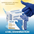 1000 Pcs Indigo Nitrile Exam 4 Mil Latex   Powder Free Gloves All Sizes