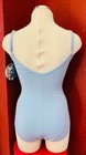 Nwt Capezio  9933 Lt  Blue Lg Adult Ballet Dance Leotard With Adjustable Straps