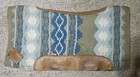 Contoured Impact Gel Saddle Pad With Felt 33 W X 34 L Turquoise Green Cream Blue
