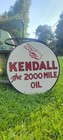 Kendall Motor Oil Double Sided Vintage Brand Porcelain Sign