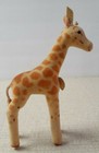1950s Vtg  6  Steiff Giraffe Velvet Firm Stuffed  6414 0 Button   Tags  no Mane