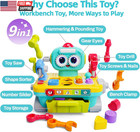 Toddler Musical Workbench Toy  1 Year Boy Gift  Baby Tool Set