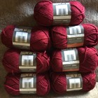 Bernat Softee Chunky Yarn Wine Red 3 5 Oz 108 Yds Acrylic 7 Skein Lot