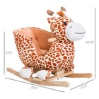 Baby Kids Toy Plush Rocking Horse Giraffe Style Rocker Rider W  Sound
