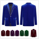 Boys Kids Velvet Blazer Formal Suit One Button Notch Lapel Tuxedo Jacket Gift