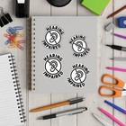 4pcs Hearing Impaired Stickers     Hard Of Hearing   Deaf Awareness Vinyl Decals