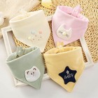 Baby Bibs Triangle Double Cotton Bibs Cartoon Saliva Towel Baby Boys Girls Feedi