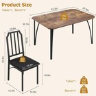 5-pcs set Dining Table Set With Pu Chairs  Space-saving Kitchen Furniture For 4