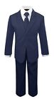 Boys Formal Navy Suit 5 Pieces Set Toddler Size Xl To 14
