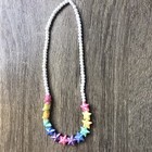 Rainbow Jewelry Girls Stars Set Of Stretchy Necklace  Bracelet    2 Barrettes