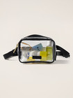 New Athleta All About Crossbody Or Waist Belt Clear Stadium Bag Black Trim Nwt