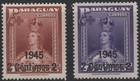 Paraguay Scott 419-426 Mint Hinged lightly Hinged Og 1945 Surcharged