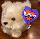 Vintage Puffkins Plush Honey Light Brown Bear Plush 6602 Swibco Bday 3-27-97 Nos